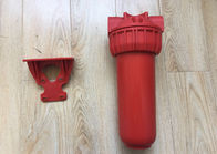 Red Color Plastic Water Cartridge Filter Housing Brass Thread With Wrench