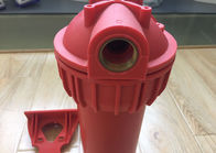 Red Color Plastic Water Cartridge Filter Housing Brass Thread With Wrench