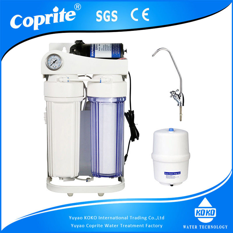 Manual Flush Ro Water Purifier Filters With Steel Shelf And Pressure Gauge